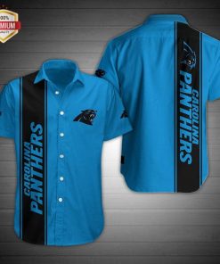 Carolina Panthers Football AOP Button Up T Shirt