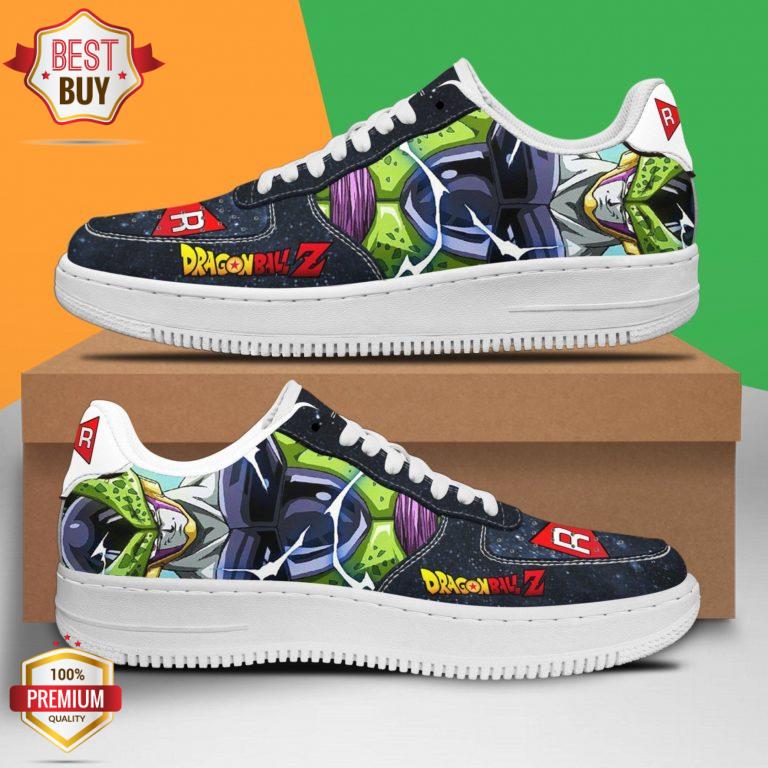 Cell Dragon Ball Z Anime Custom Air Force 1 Sneakers