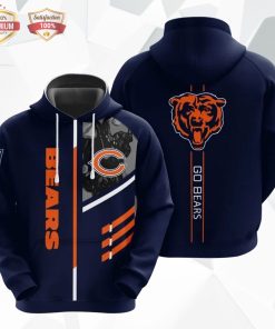 Chicago Bears Go Bears 3D Print Hoodie Chicago Bears Go Bears 3D Print Hoodie