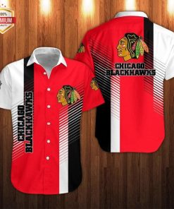 Chicago Blackhawks AOP Button Up T Shirt Chicago Blackhawks AOP Button Up T Shirt