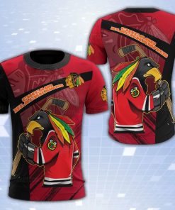 Chicago Blackhawks Mascot 3D Print T-Shirt