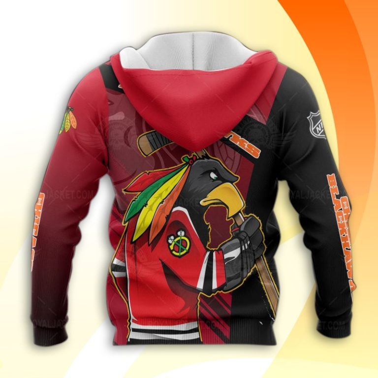 Chicago Blackhawks Hockey Mascot 3D All Over Print Hoodie and Zip-up