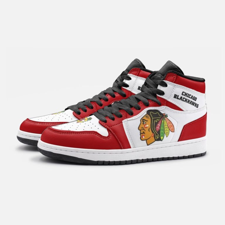 Chicago Blackhawks Team Jordan 1 Sneakers Chicago Chicago Blackhawks Team Jordan 1 Sneakers Chicago