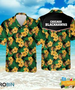 Chicago Blackhawks Hawaiian Shirt- Summer Beach Shirt Chicago Blackhawks Hawaiian Shirt- Summer Beach Shirt