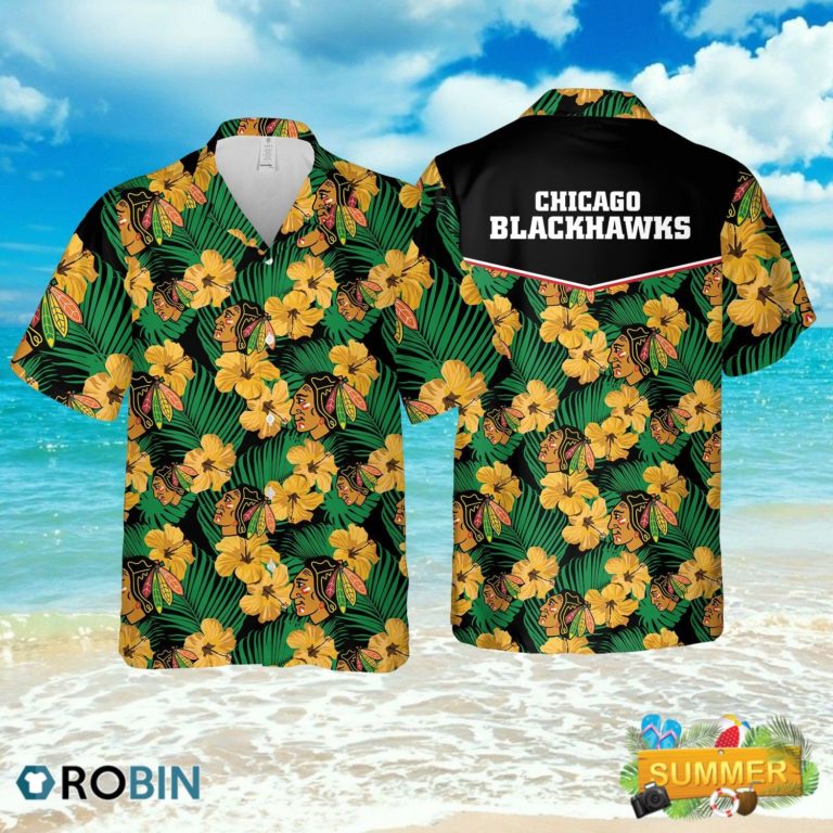 Chicago Blackhawks Hawaiian Shirt- Summer Beach Shirt