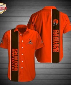 Cleveland Browns Football AOP Button Up Shirt