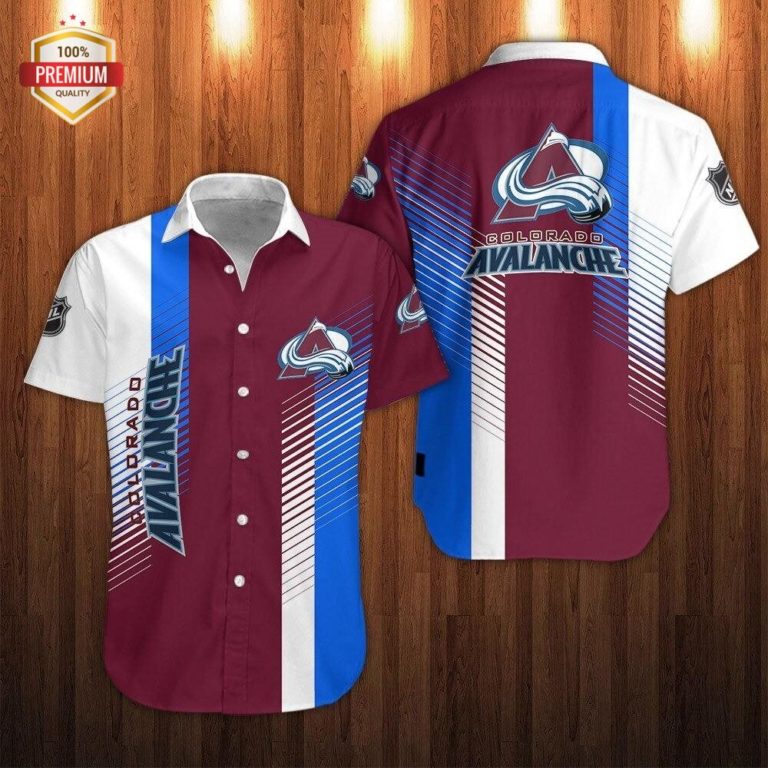 Colorado Avalanche AOP Button Up Shirt