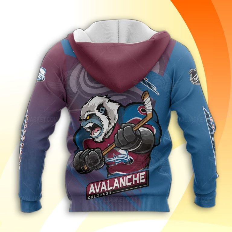 Colorado Avalanche Jackets Hockey Mascot 3D All Over Print Hoodie and Zip-up