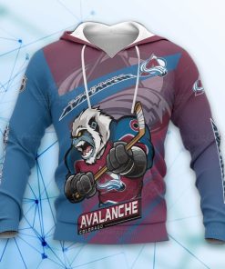 Colorado Avalanche Jackets Hockey Mascot 3D All Over Print Hoodie and Zip-up