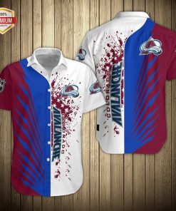 Colorado Avalanche Short Sleeve Button Up Shirt Colorado Avalanche Short Sleeve Button Up Shirt