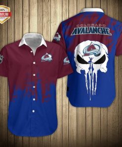 Colorado Avalanche Team AOP Short Sleeve Button Shirt Colorado Avalanche Team AOP Short Sleeve Button Shirt