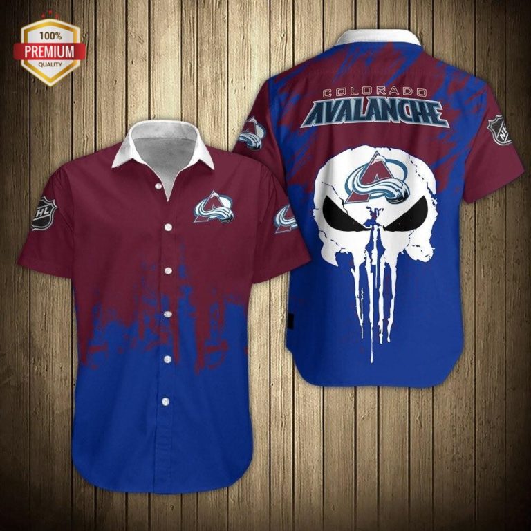 Colorado Avalanche Team AOP Short Sleeve Button Shirt