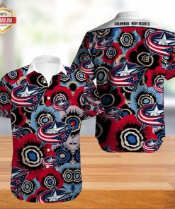 Columbus Blue Jackets Hockey Team Button Shirt Columbus Blue Jackets Hockey Team Button Shirt