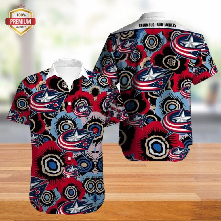Columbus Blue Jackets Hockey Team Button Shirt
