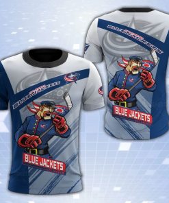 Columbus Blue Jackets Mascot 3D Print T-Shirt