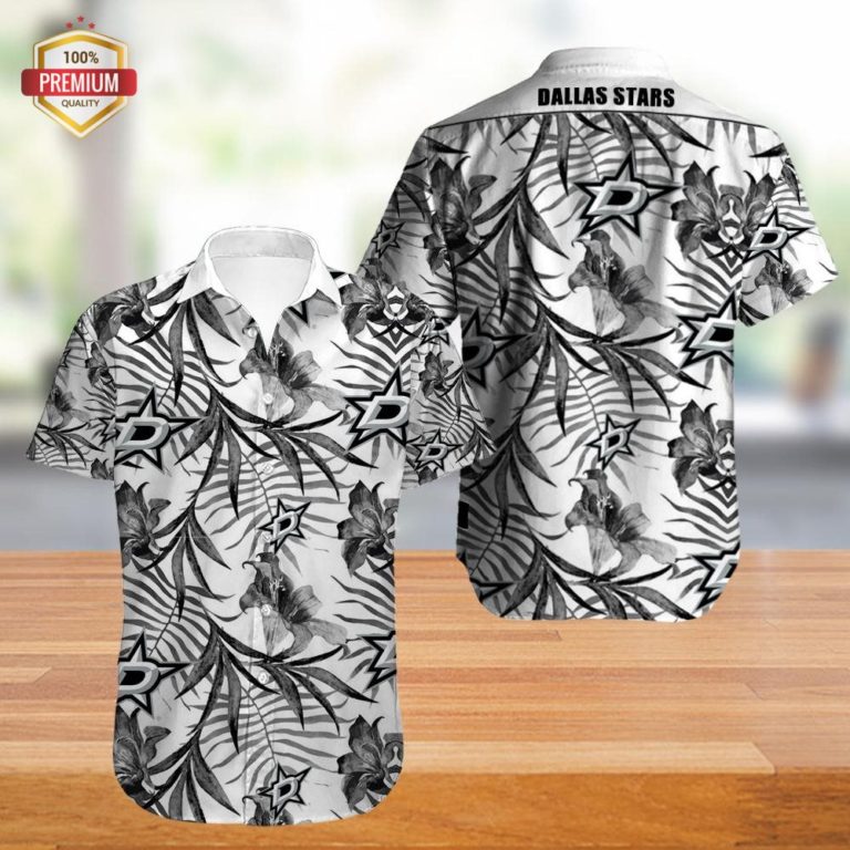 Dallas Stars Hawaiian Shirt, Hawaiian Beach Shirt Short Sleeve