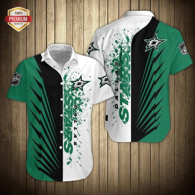Dallas Stars Hockey Team AOP Button Up Shirt
