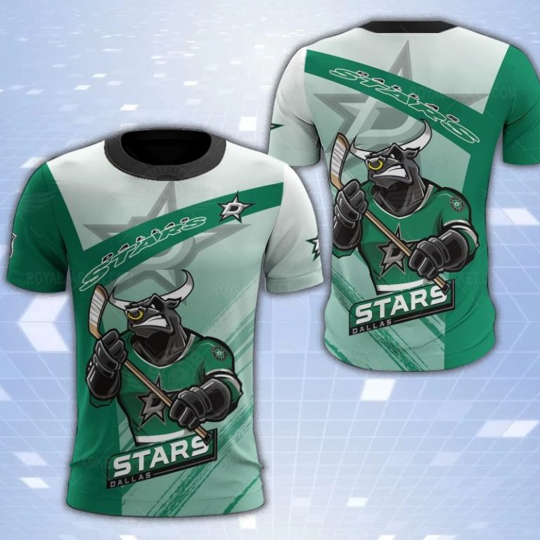 Dallas Stars Mascot 3D Print T-Shirt