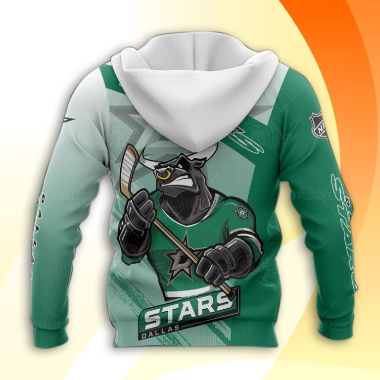 Dallas Stars Hockey Mascot 3d All Over Print Hoodie And Zip-Up