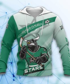 Dallas Stars Hockey Mascot 3d All Over Print Hoodie And Zip-Up