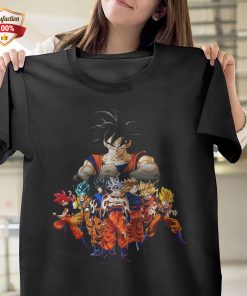 Dbz Son Goku All Transformation Forms, Super Saiyan Blue T-Shirt