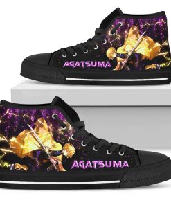 Demon Slayer Agatsuma Zenitsu Canvas High Top Shoes