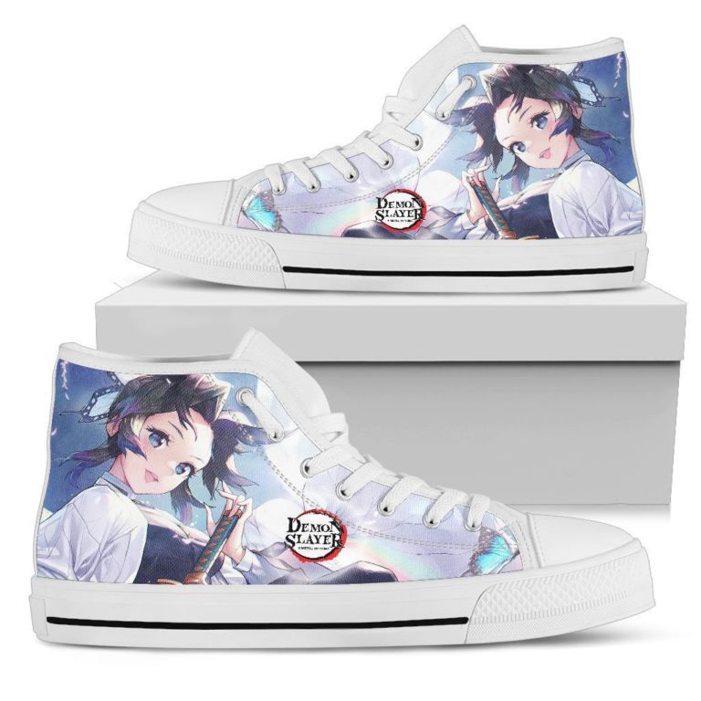 Demon Slayer Kochou Shinobu Aop High Top Canvas Shoes