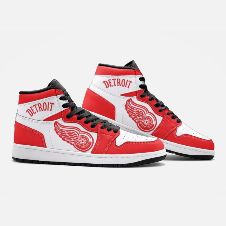 Detroit Red Wings Hockey Team Jordan Sneakers – Custom Shoes