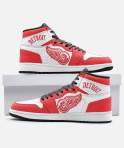 Detroit Red Wings Hockey Team Jordan Sneakers – Custom Shoes Detroit Red Wings Hockey Team Jordan Sneakers – Custom Shoes