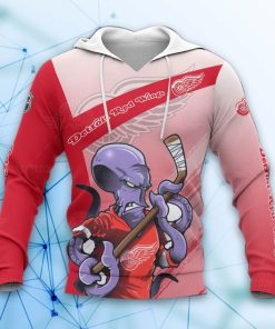 Detroit Red Wings Hockey Mascot 3D All Over Print Hoodie and Zip-up