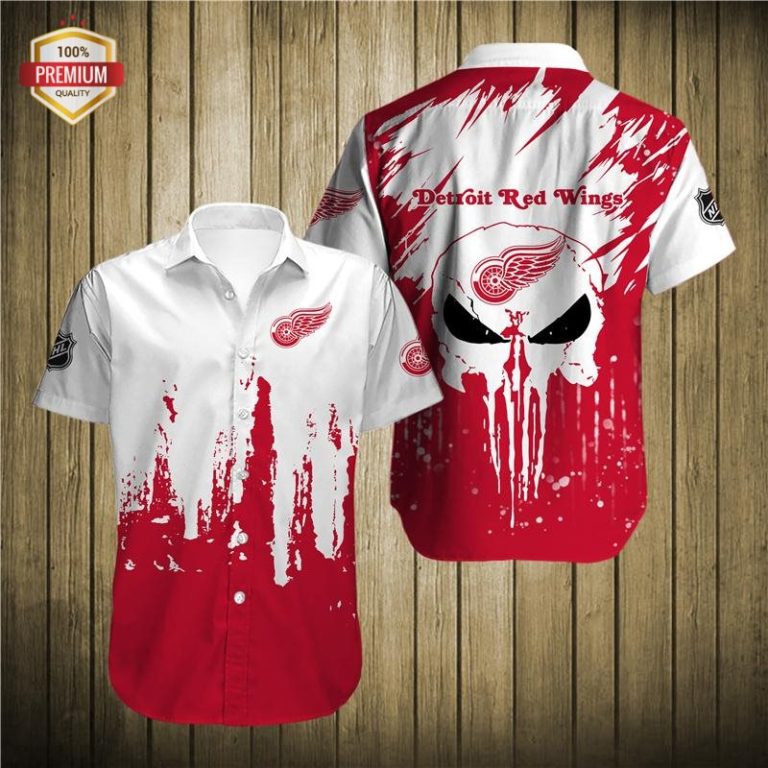 Detroit Red Wings Team AOP Short Sleeve Button Shirt
