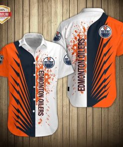 Edmonton Oilers Short Sleeve Button Up Shirt Edmonton Oilers Short Sleeve Button Up Shirt