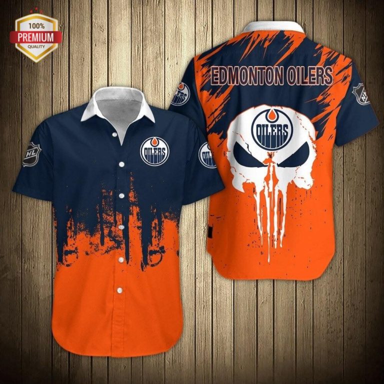 Edmonton Oilers Team AOP Short Sleeve Button Shirt
