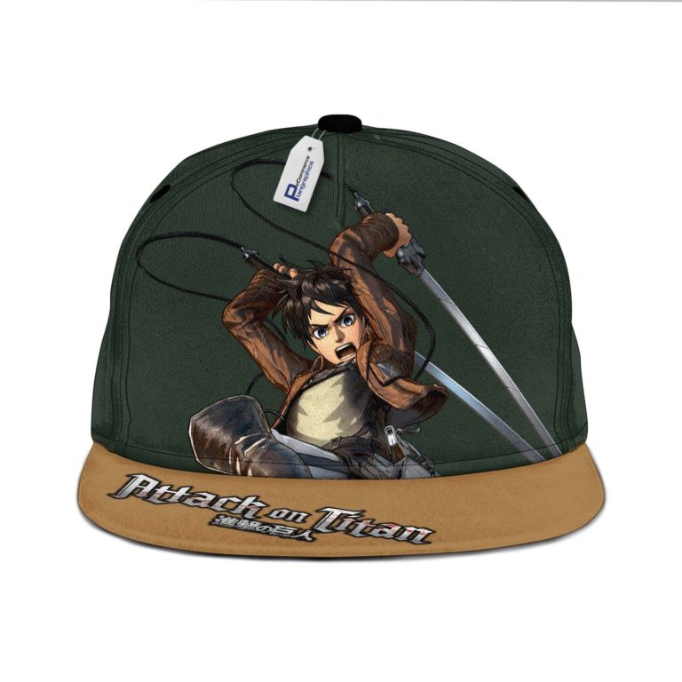 Eren Snapback Hat Custom Attack On Titan Anime Hat