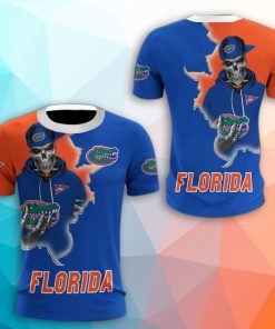 Florida Gators Skull 3D Print T-Shirt Florida Gators Skull 3D Print T-Shirt
