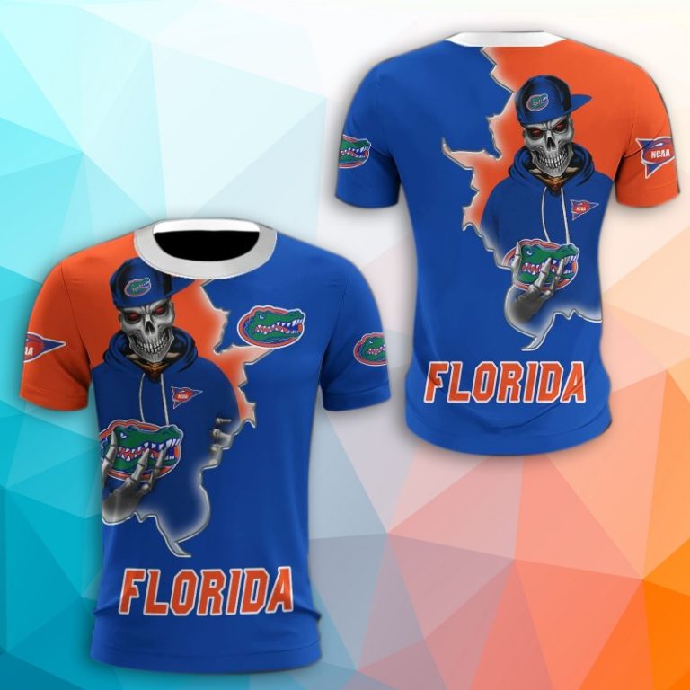 Florida Gators Skull 3D Print T-Shirt