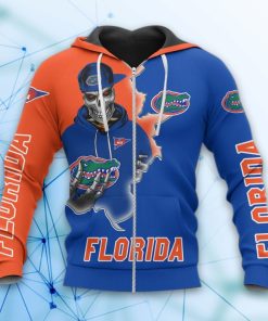Florida Gators Skull 3d All Over Print Hoodie And Zip-Up