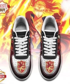 Fuegoleon Vermillion Crimson Lion Knight Black Clover Anime Sneakers – Custom AF 1 Shoes