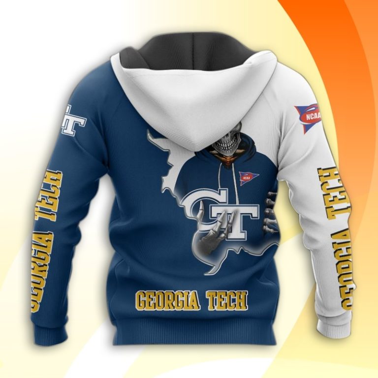 Georgia Tech Yellow Jackets Skull Aop Hoodie And Zip-Up
