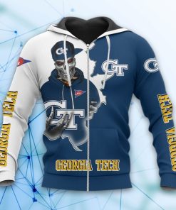 Georgia Tech Yellow Jackets Skull Aop Hoodie And Zip-Up