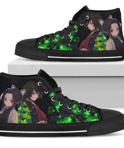Giyu And Shinobu Demon Slayer Canvas High Top Shoes