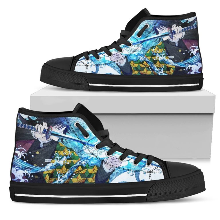 Giyu Demon Slayer Anime Canvas High Top