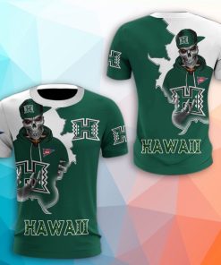 Hawaii Rainbow Warriors Skull 3D Print T-Shirt