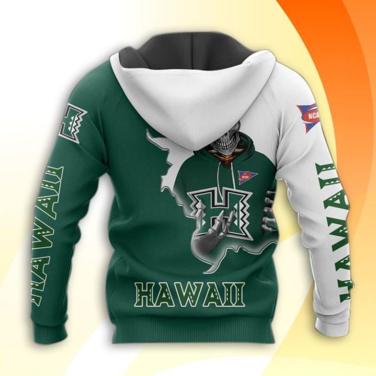 Hawaii Rainbow Warriors Skull 3D All Over Print Hoodie and Zip-up