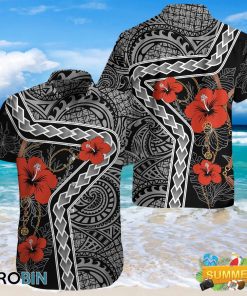Hibiscus Polynesian Tattoo Hawaii Shirt