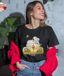Hippie Snoopy And Woodstock Driving Car T-Shirt