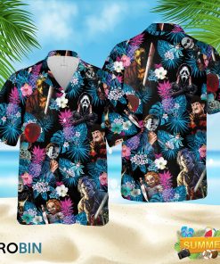 Horror Characters Summer Hawaiian Shirt Aloha Shirt, Aloha Shirt