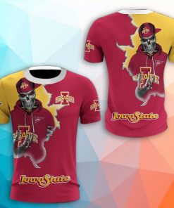Iowa State Cyclones Skull 3D Print T-Shirt