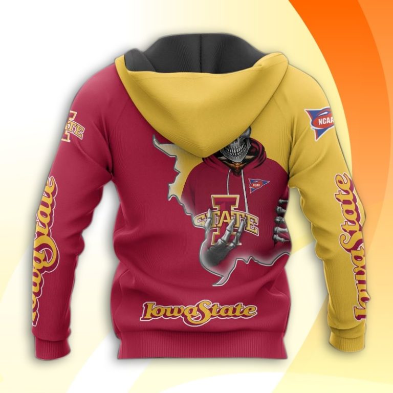 Iowa State Cyclones Skull 3D All Over Print Hoodie and Zip-up