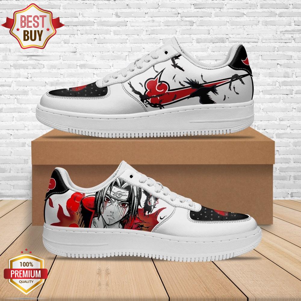 Itachi Akatsuki Custom Naruto Anime Air Force 1 Shoes - RobinPlaceFabrics